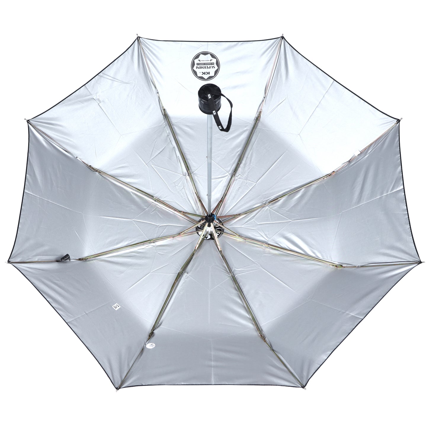 3 Fold KK (Black-Silver) | Manual Open Umbrella – Compact & Weather-Resistant