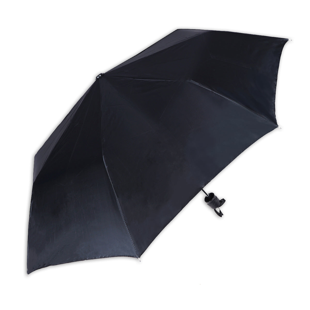 SUPERMINI | 3-Fold Manual Open Umbrella – Compact & Durable (Black)