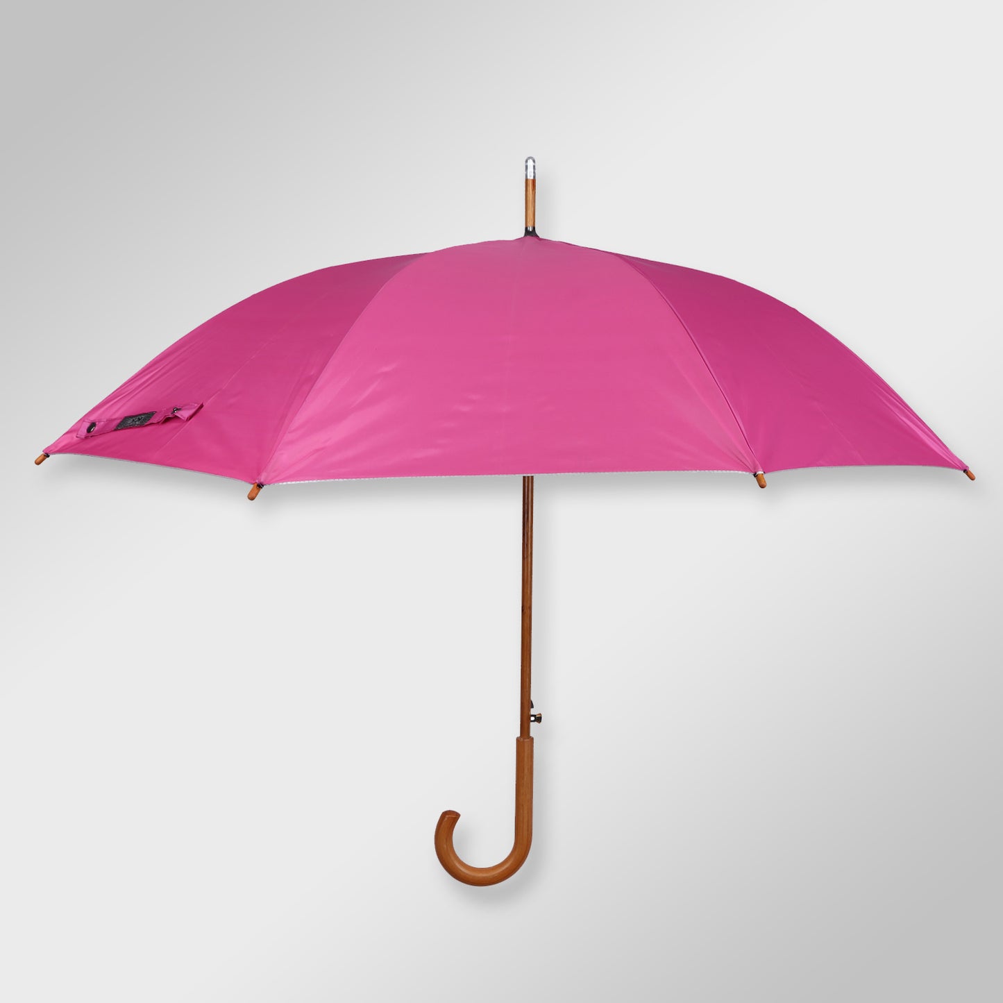 WOODSTAR (Mono-Silver) | Automatic Open Straight Umbrella β Premium Wooden Frame (Available in Various Colours)