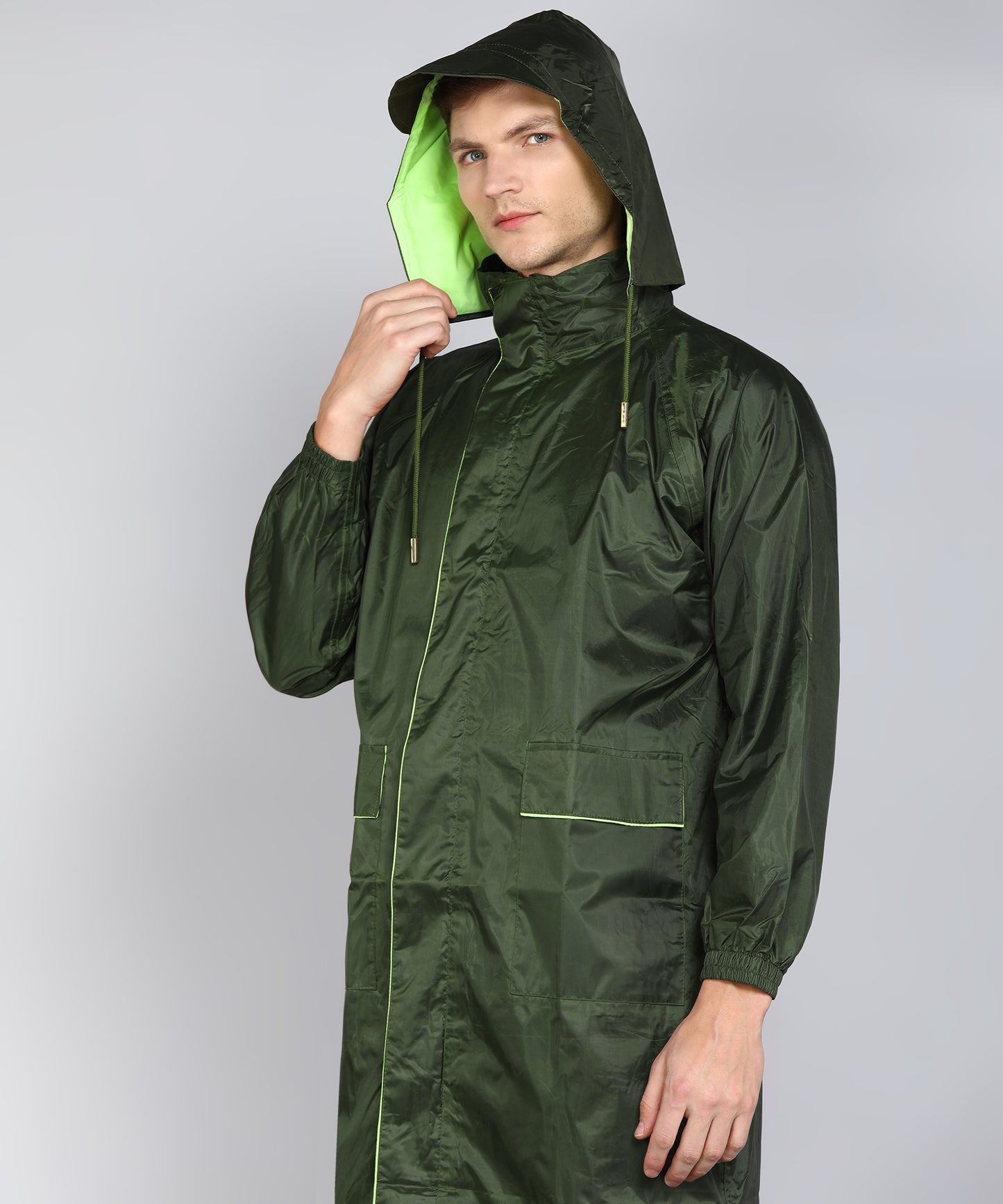 DURACOAT | Men's Waterproof Long Coat - Olive