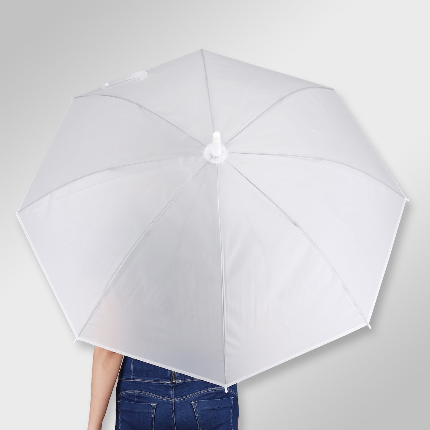 SNOW | Automatic Open Straight Fashion Umbrella (White)