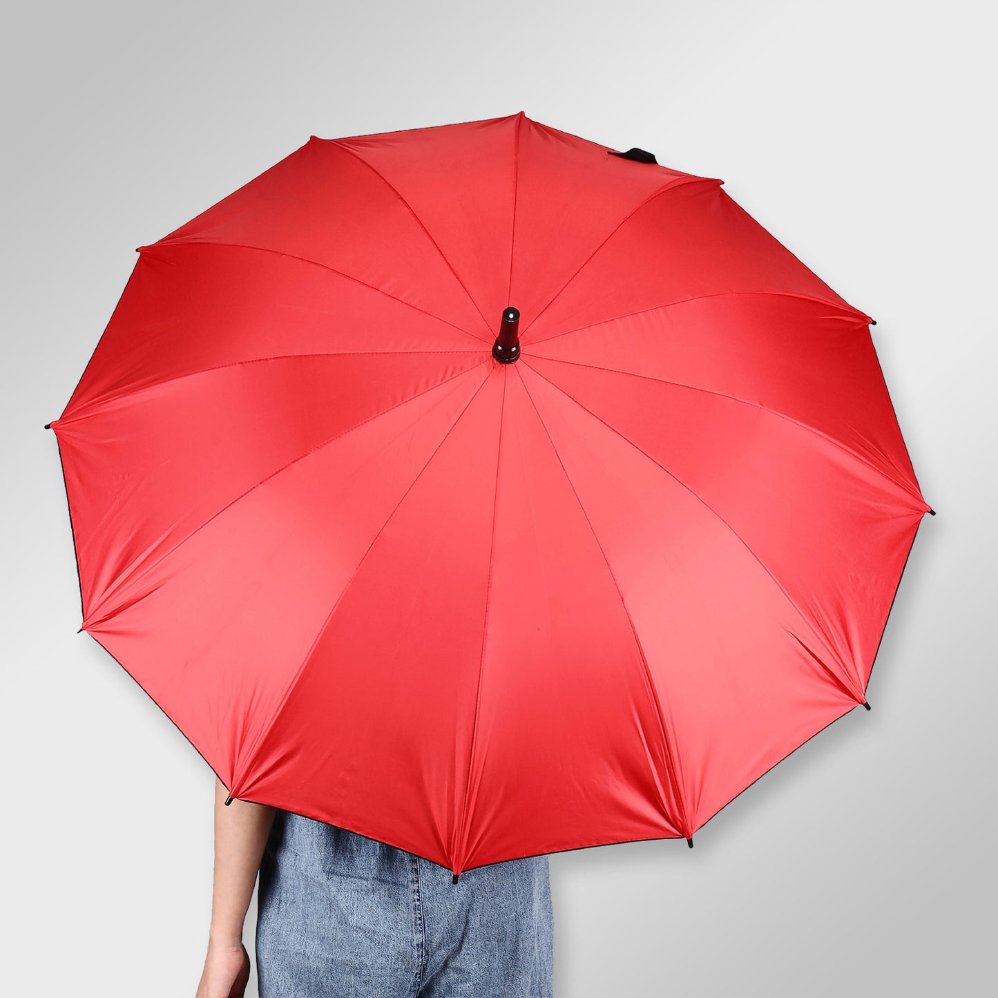 SUPERSTAR (Mono-Black) | Automatic Open Straight Umbrella β Colour-Matched Frame & Durable Design (Available in Various Colours)