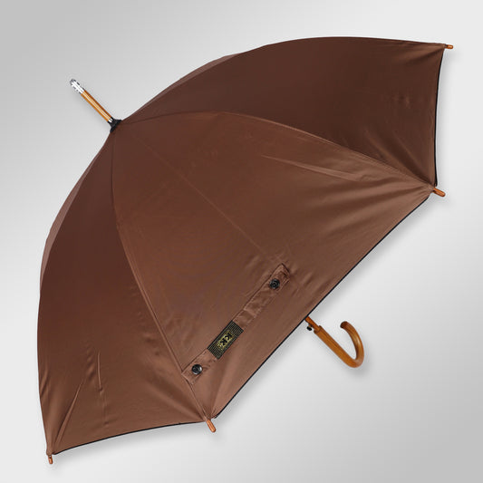 WOODSTAR MONO BLACK |  Automatic Open Fashion Umbrella (Brown)