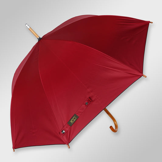WOODSTAR MONO BLACK |  Automatic Open Fashion Umbrella (Red)
