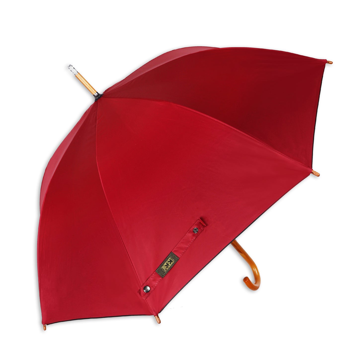 WOODSTAR MONO SILVER |  Automatic Open Fashion Umbrella (Deep Red)