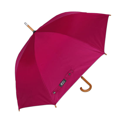 WOODSTAR MONO SILVER |  Automatic Open Fashion Umbrella (Light Red)