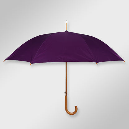 WOODSTAR MONO SILVER |  Automatic Open Fashion Umbrella (Deep Purple)