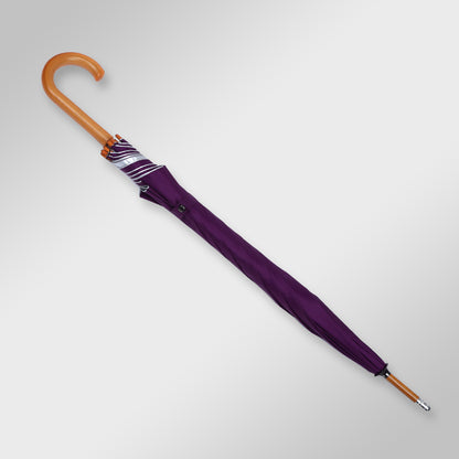 WOODSTAR MONO SILVER |  Automatic Open Fashion Umbrella (Deep Purple)