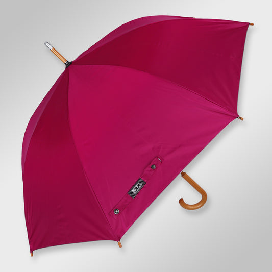 WOODSTAR MONO SILVER |  Automatic Open Fashion Umbrella (Light Red)