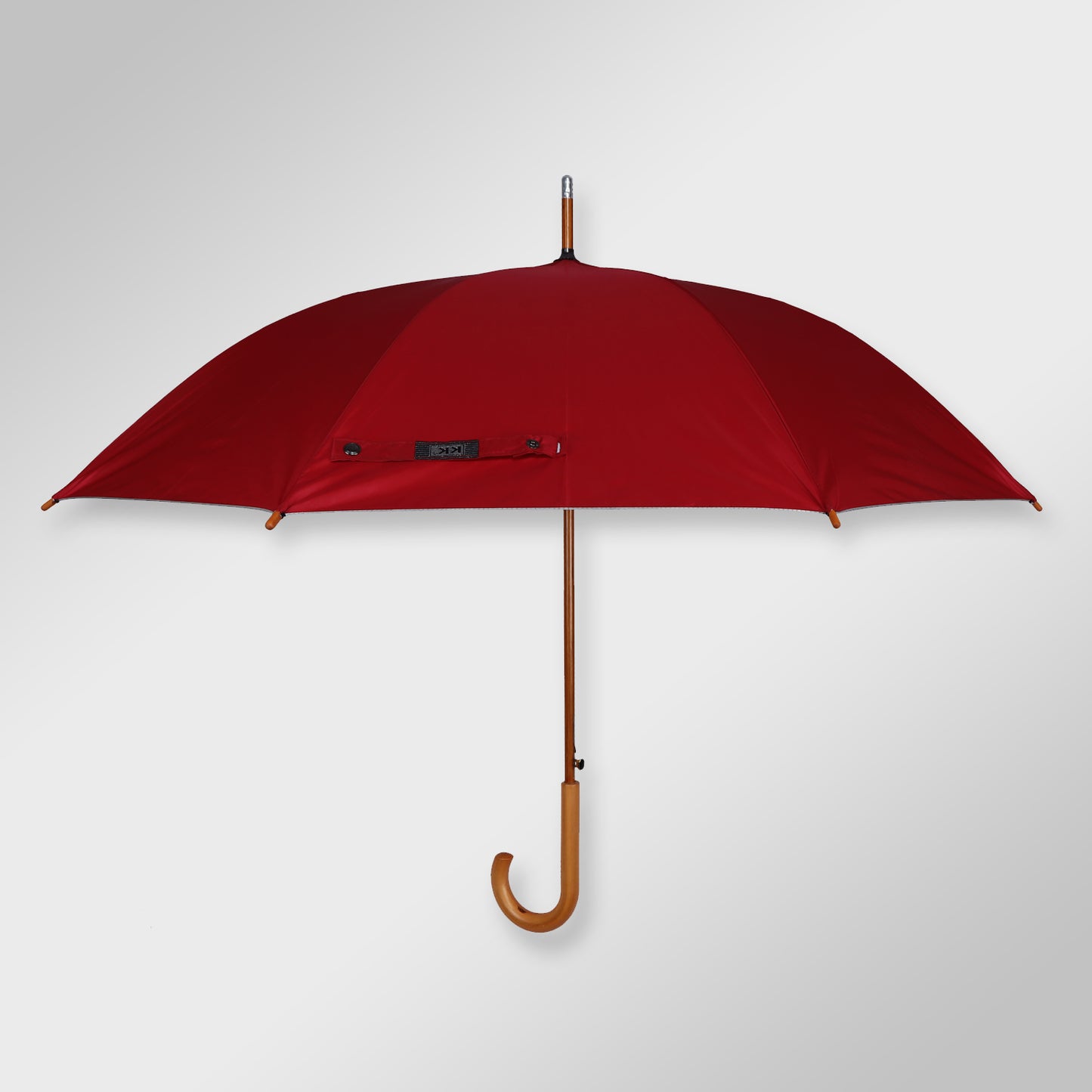 WOODSTAR MONO SILVER |  Automatic Open Fashion Umbrella (Deep Red)