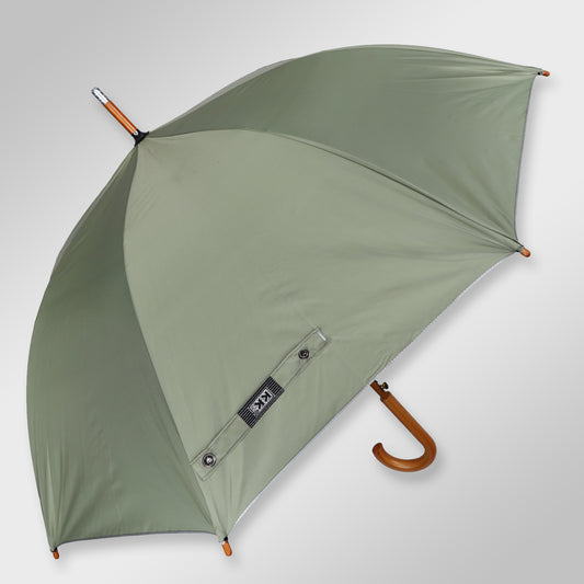 WOODSTAR MONO SILVER |  Automatic Open Fashion Umbrella (Light Green)