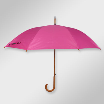 WOODSTAR MONO-SILVER | Automatic Open Straight Fashion Umbrella – Premium Wooden Frame (Available in Various Colours)