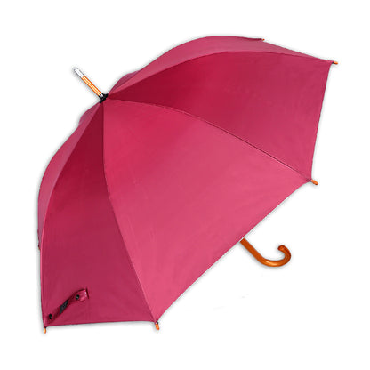 WOODSTAR MONO SILVER |  Automatic Open Fashion Umbrella (Deep Pink)