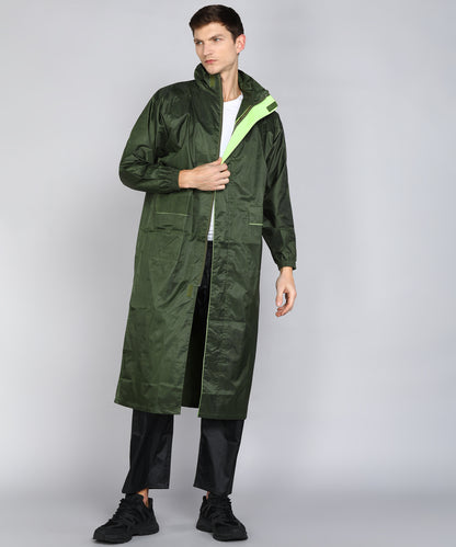 DURACOAT | Men's Waterproof Long Coat - Olive