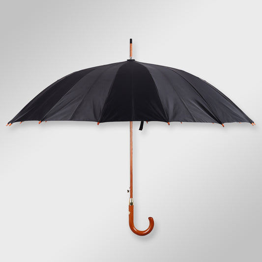 WOODSTAR | Automatic Open Fashion 16K Umbrella (Black)