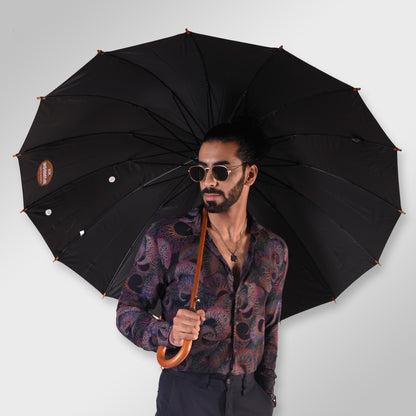 WOODSTAR | Automatic Open Fashion 16K Umbrella (Black)